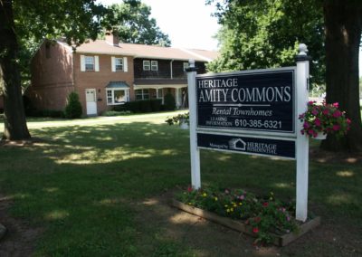 Heritage Amity Commons Community Entrance Sign in Douglassville, PA
