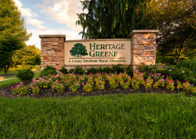 Heritage Greene Front Entrance Sign in Sellersville, PA in Bucks County