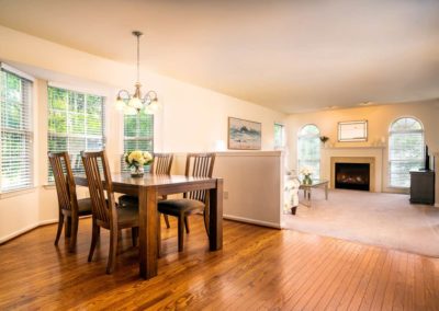 Heritage Summer Hill 3 Bedroom Yorkshire Dining and Living Room with Gas Fireplace in Doylestown, PA