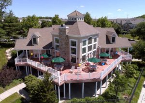Aerial View of Heritage Orchard Hill Clubhouse in Perkasie, PA