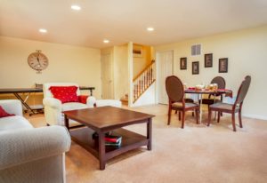 Spacious finished basement in Heritage Orchard Hill in Bucks County, PA